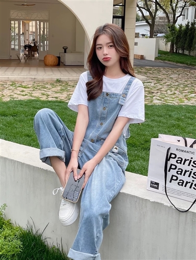 女杂款牛仔背带裙裤量大从优